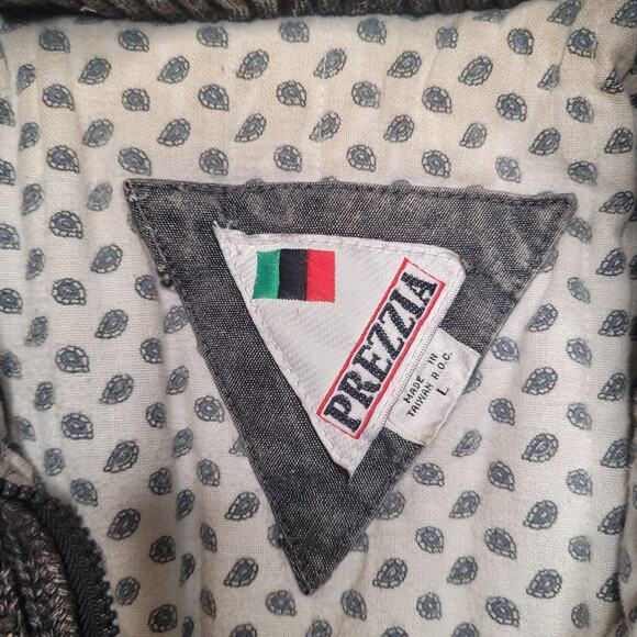 Vintage Prezzia Jacket Women Large Gray Denim Acid Wash Bomber Oversized 90s 80s - Picture 5 of 10